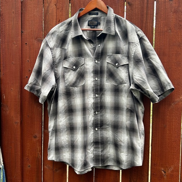 Pendleton Men's Frontier Short Sleeve Plaid Western Shirt Size XXL Snap Button - Picture 5 of 10